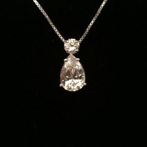 Rhinestone Tear Drop Necklace